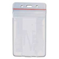 Ziplock Top Badge Holder Vertical  - 100 pack